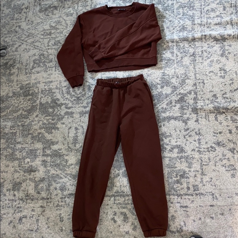 Chocolate Brown Zara Jogger Set